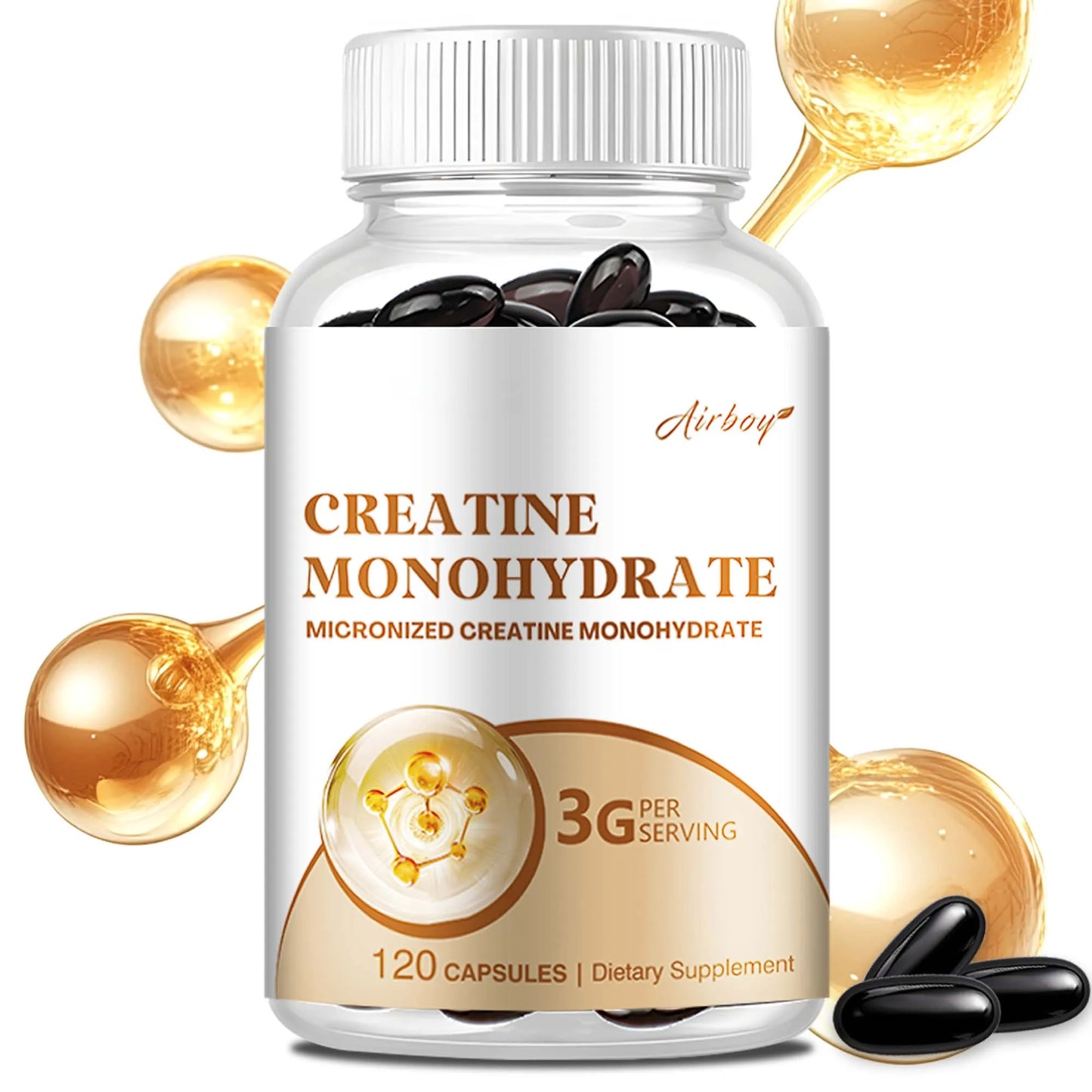 Creatine Monohydrate 120 Capsules - Muscle Growth & Strength