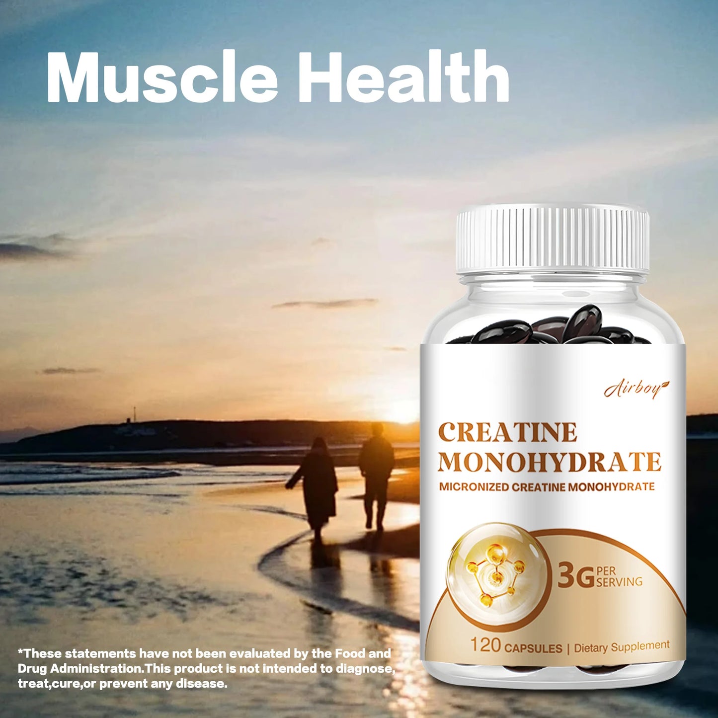 Creatine Monohydrate 120 Capsules - Muscle Growth & Strength