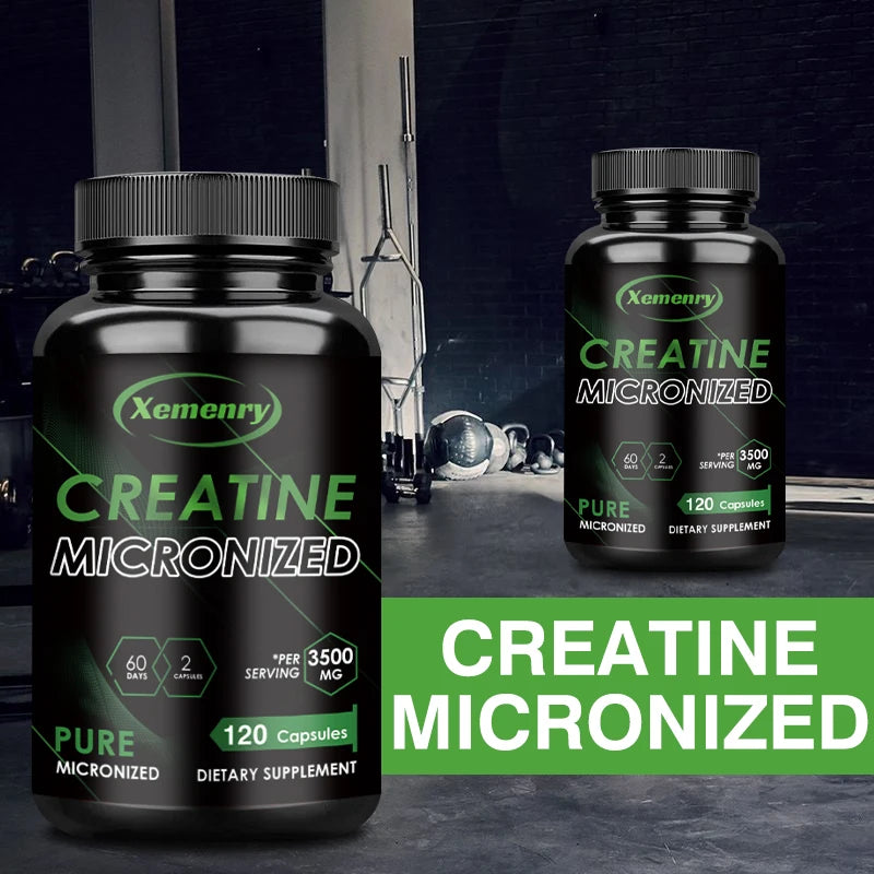 Creatine Monohydrate Capsules - Muscle Builder & Recovery (120)