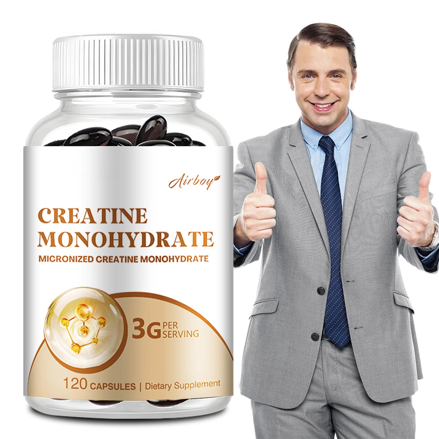 Creatine Monohydrate 120 Capsules - Muscle Growth & Strength