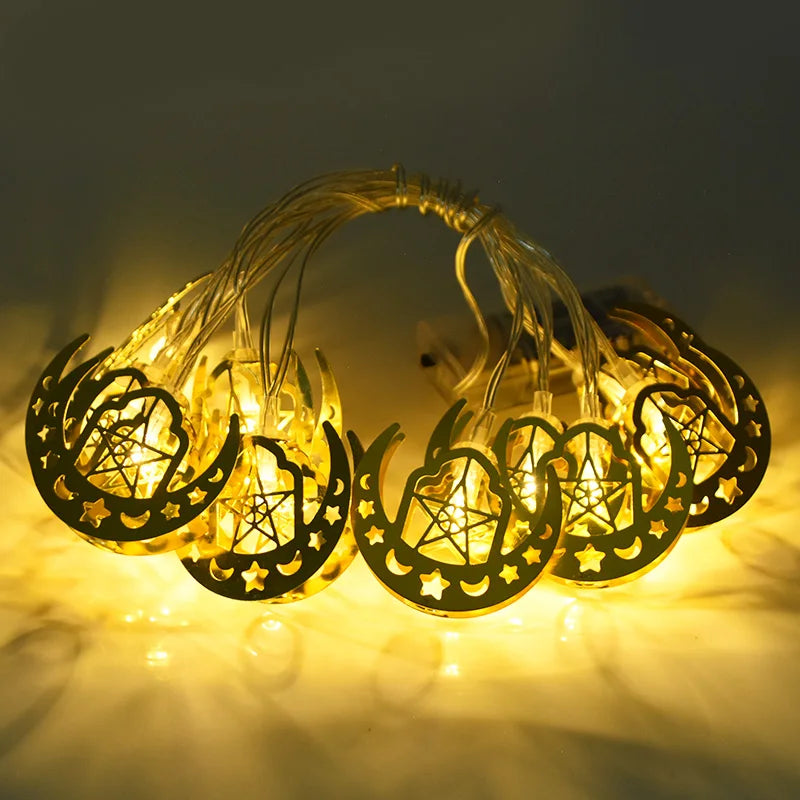 Ramadan Decoration Plastic Lantern Led String Lights