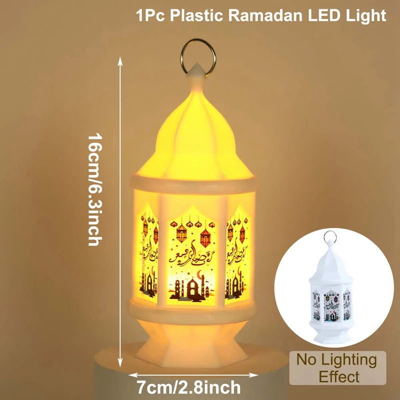 Eid Mubarak Ornaments Lantern Light Ramadan Decorations For Home 2023 Islamic Muslim Party Decor Ramadan Kareem EID Al Adha Gift