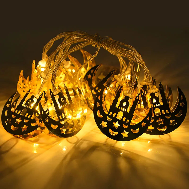 Ramadan Decoration Plastic Lantern Led String Lights