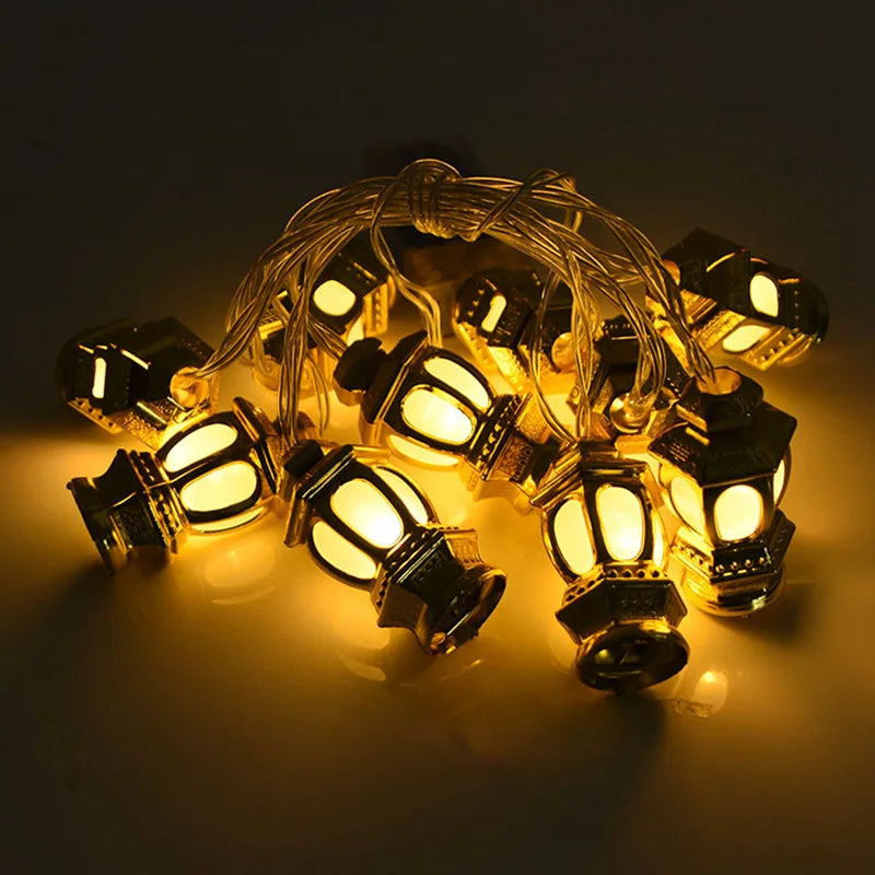 Ramadan Decoration Plastic Lantern Led String Lights