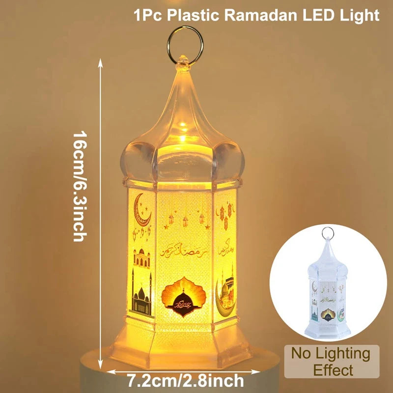 Eid Mubarak Ornaments Lantern Light Ramadan Decorations For Home 2023 Islamic Muslim Party Decor Ramadan Kareem EID Al Adha Gift