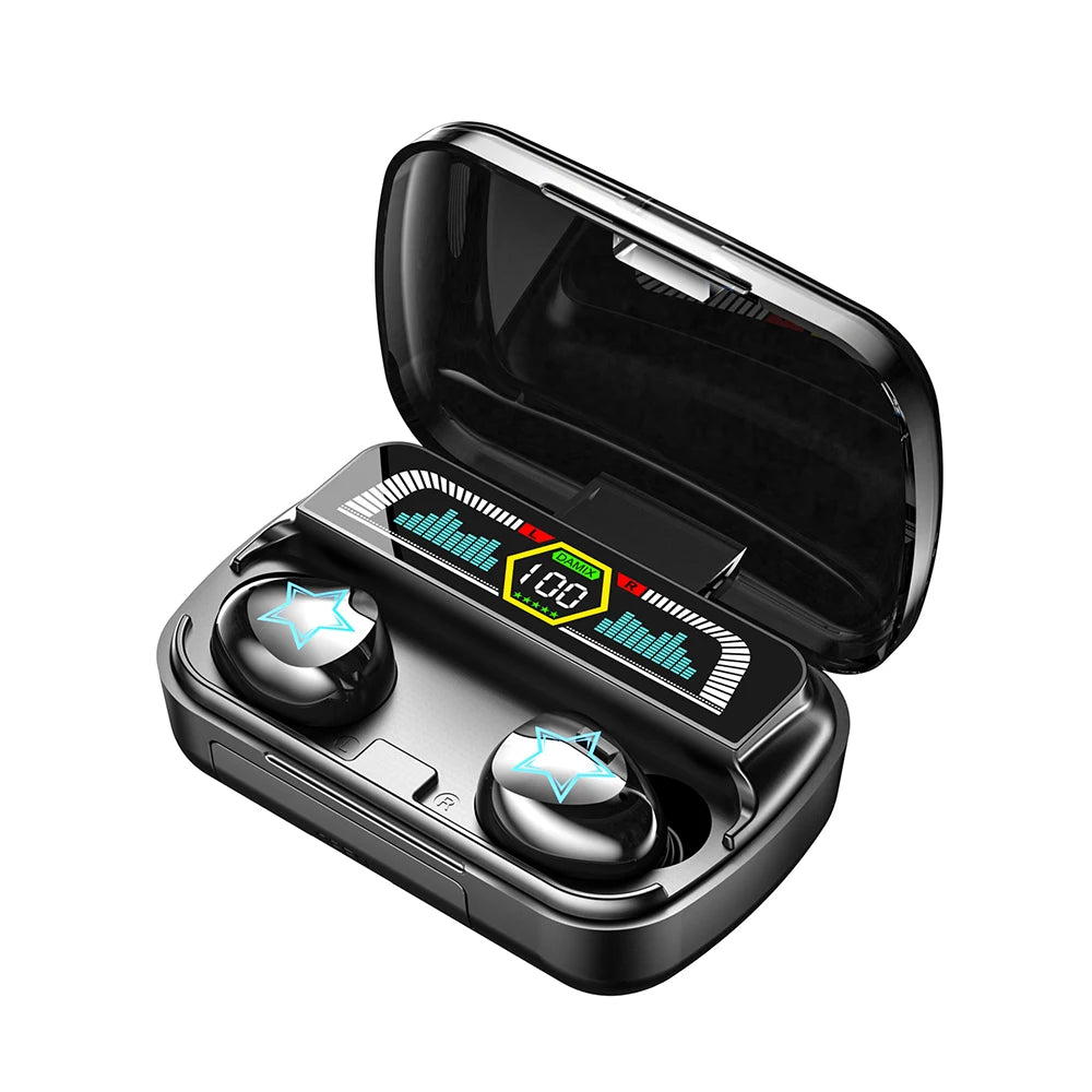 Bluetooth 5.3 Earbuds with Noise Reduction, LED Display, & Phone Charging