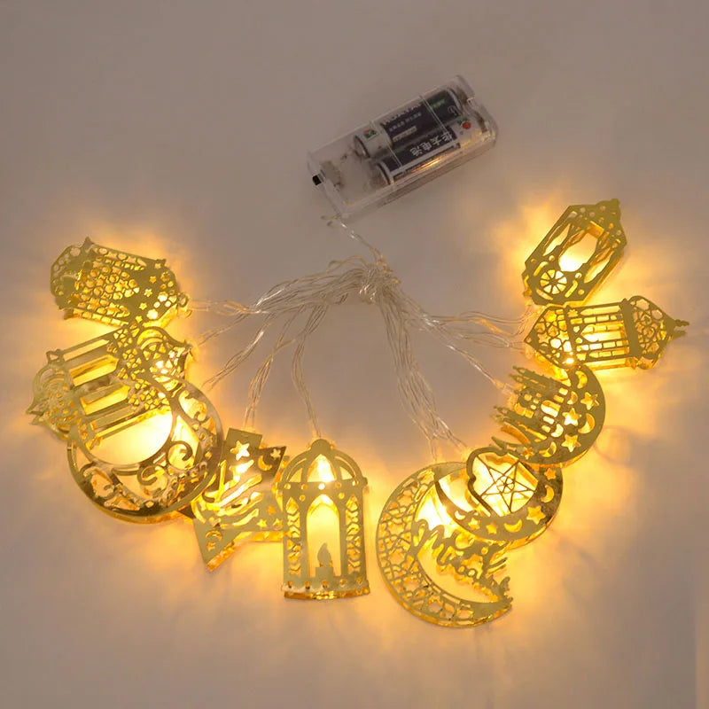 Ramadan Decoration Plastic Lantern Led String Lights