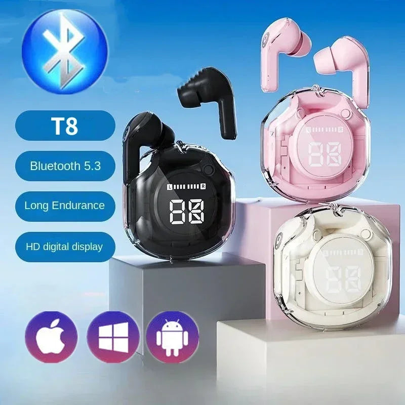 T8 Wireless Bluetooth Earbuds with ENC & LED Display