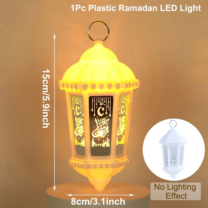 Eid Mubarak Ornaments Lantern Light Ramadan Decorations For Home 2023 Islamic Muslim Party Decor Ramadan Kareem EID Al Adha Gift