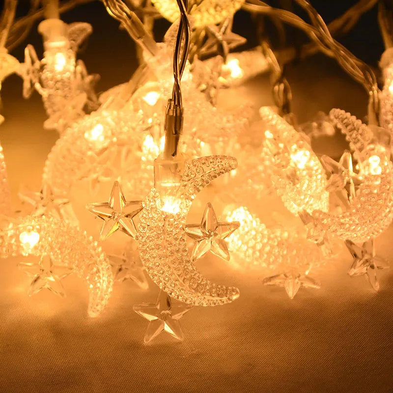 Ramadan Decoration Plastic Lantern Led String Lights