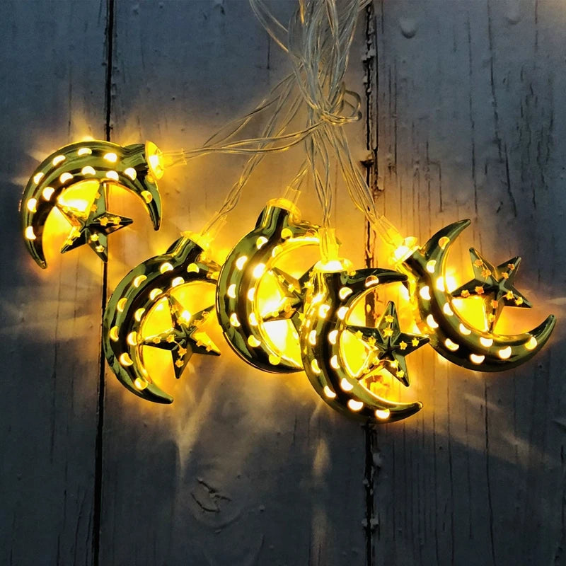 Ramadan Decoration Plastic Lantern Led String Lights