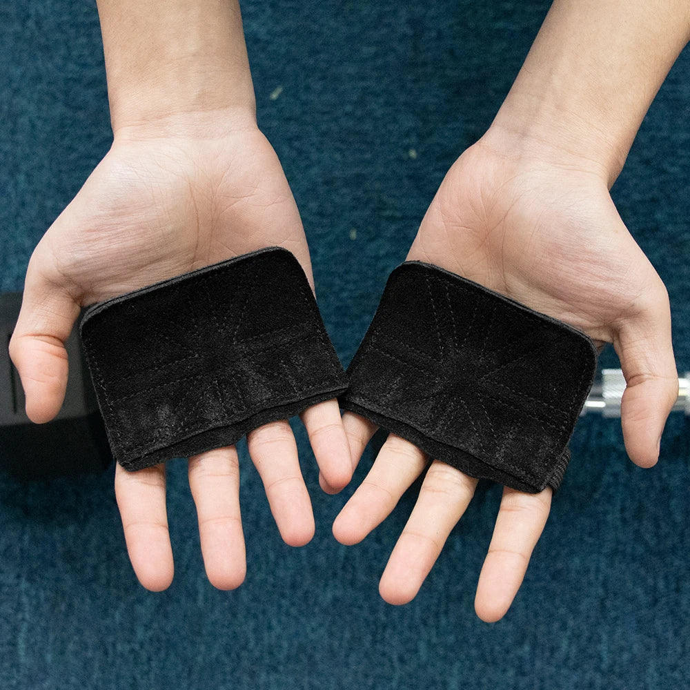 TechGym Leather Weight Lifting Training  Workout Gloves