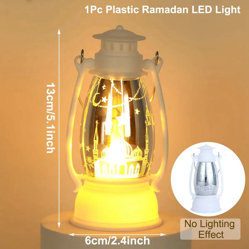 Eid Mubarak Ornaments Lantern Light Ramadan Decorations For Home 2023 Islamic Muslim Party Decor Ramadan Kareem EID Al Adha Gift