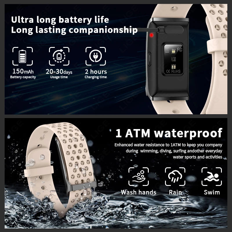 LIGE No-Screen Smart Bracelet