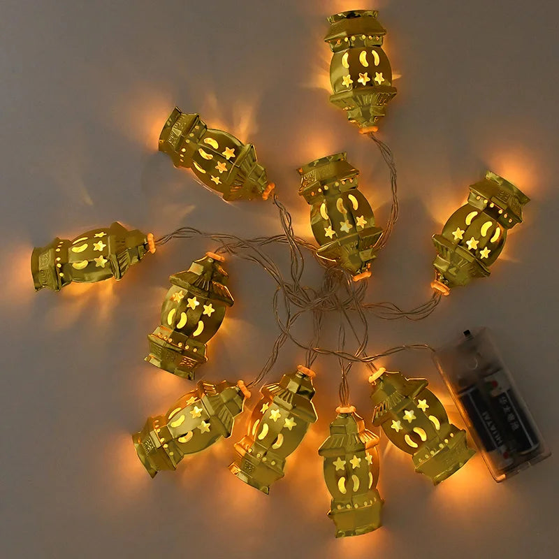 Ramadan Decoration Plastic Lantern Led String Lights