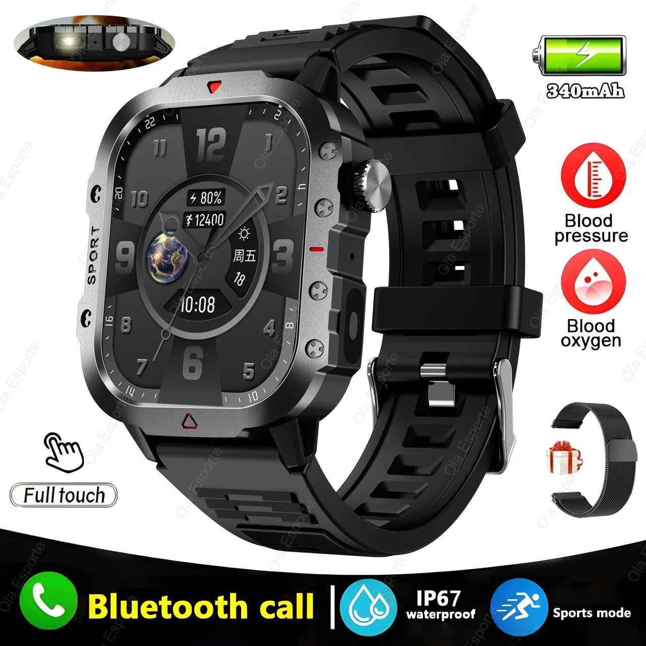 2024 New Outdoor Smart Watch Men For Android / IOS