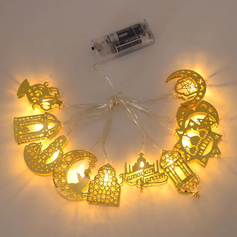 Ramadan Decoration Plastic Lantern Led String Lights