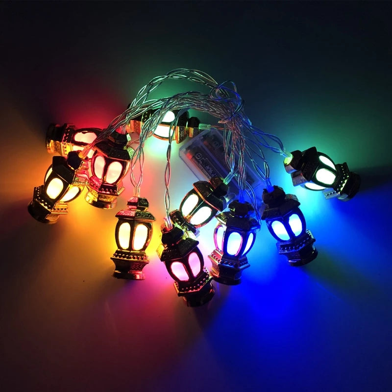 Ramadan Decoration Plastic Lantern Led String Lights